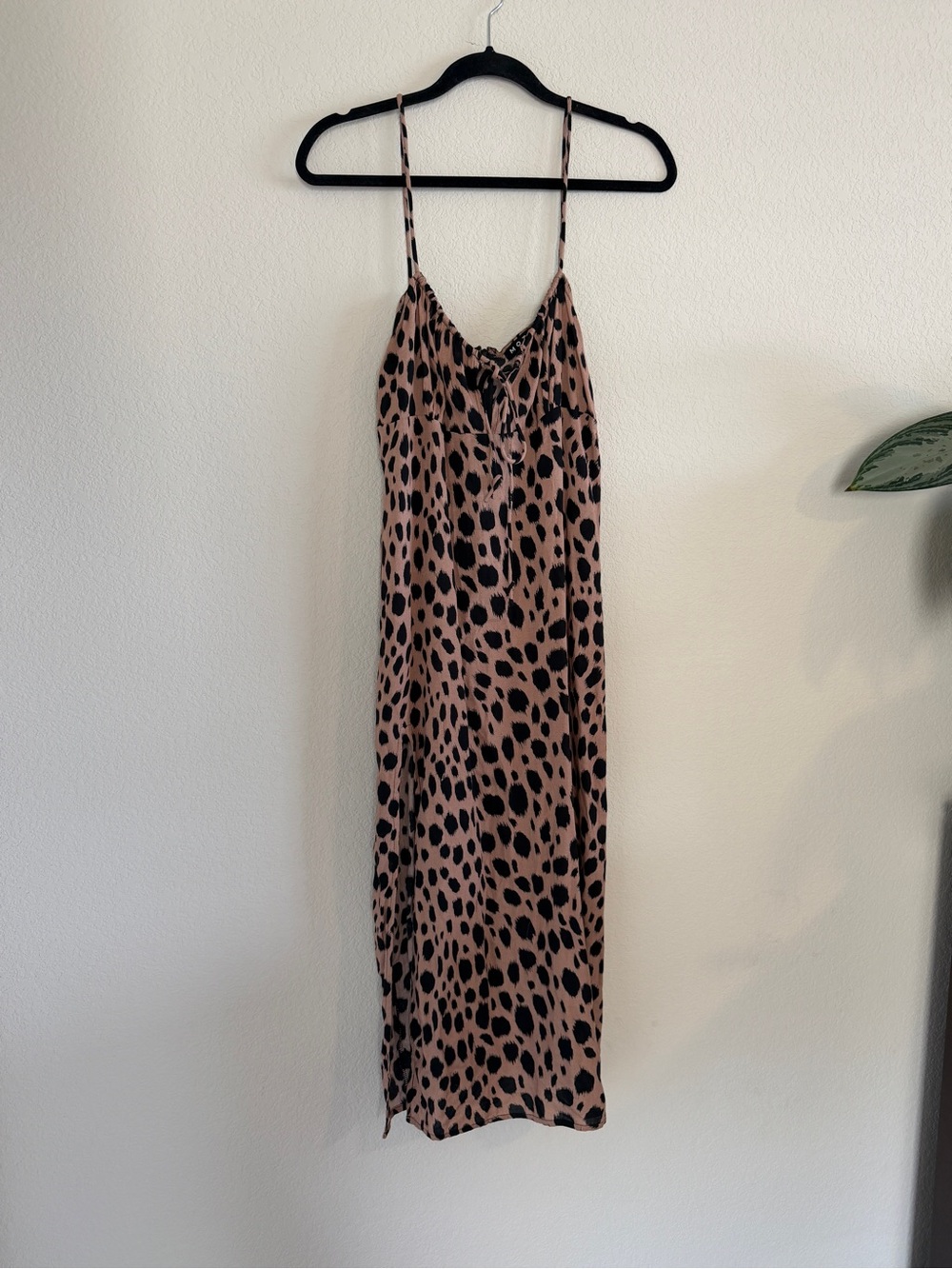 Motel Rocks Cypress Midi Dress Flintstone Leopard Print